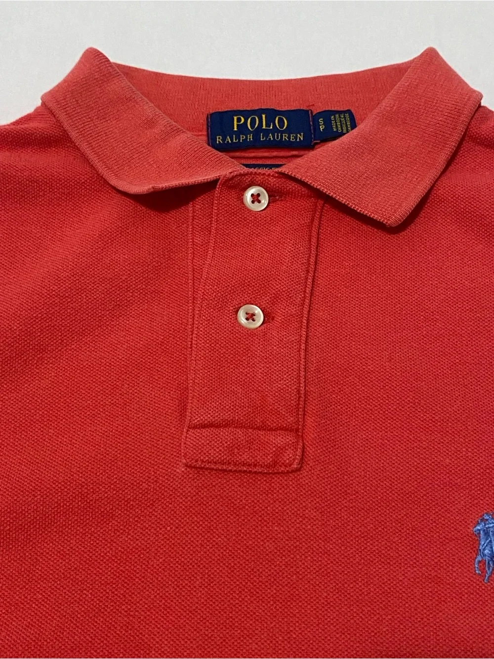 Polo by Ralph Lauren Red Men's Classic Mesh Polo Shirt Size S Classic Fit